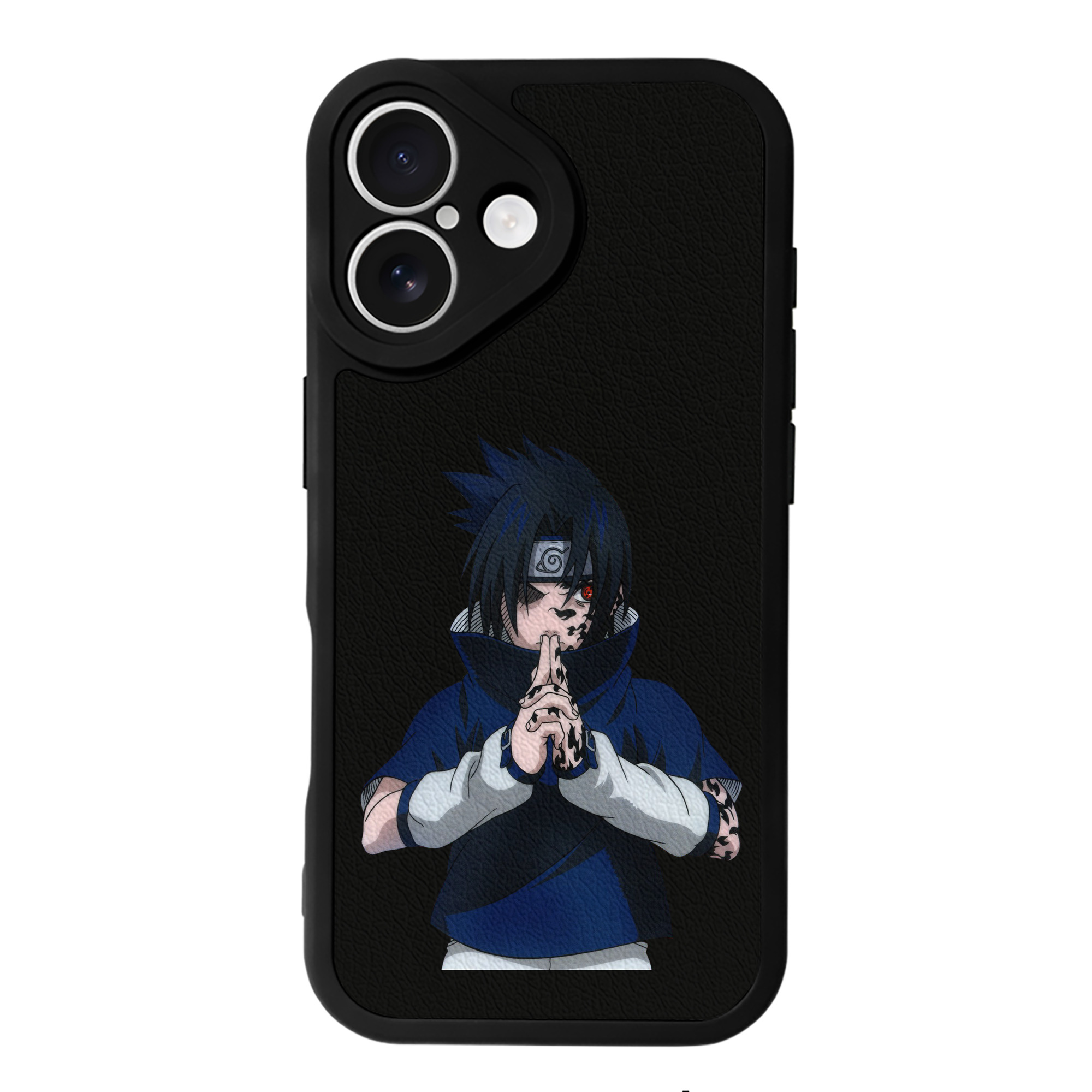 （画像用） NARUTO -ナルト- うちは サスケ Uchiha Sasuke 【iPhone 16シリーズ対応】シリコンスマホケース（レザー調） 材質：シリコン